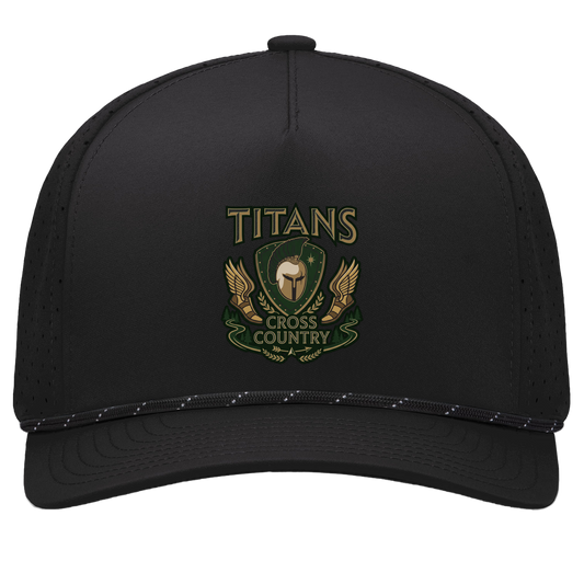 tc-titans-cross-country-insignia-pacific-headwear-weekender-perforated-snapback-cap — Black/Black — Front — source sha256 cf5d0b14e969215ac8298c6714167ac5bf726f62c211e08673788605b6115ba3 — Color position 1