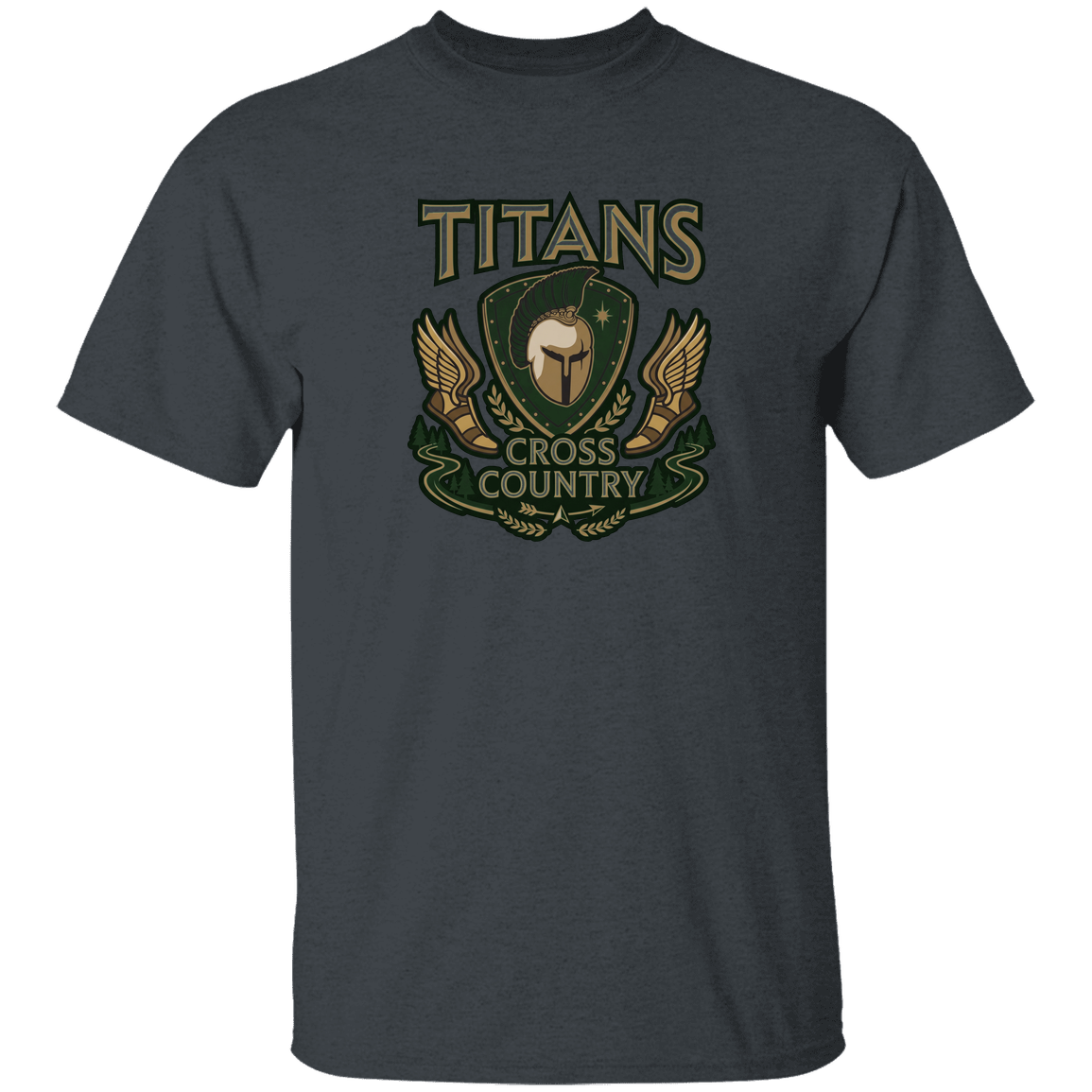tc-titans-cross-country-insignia-gildan-youth-5-3-oz-100-cotton-t-shirt — Dark Heather — Front — source sha256 ed37b6b4dc6f60bab1a720f629cb1e40cad56d7f39c66de7c39587957480af8d — Color position 4
