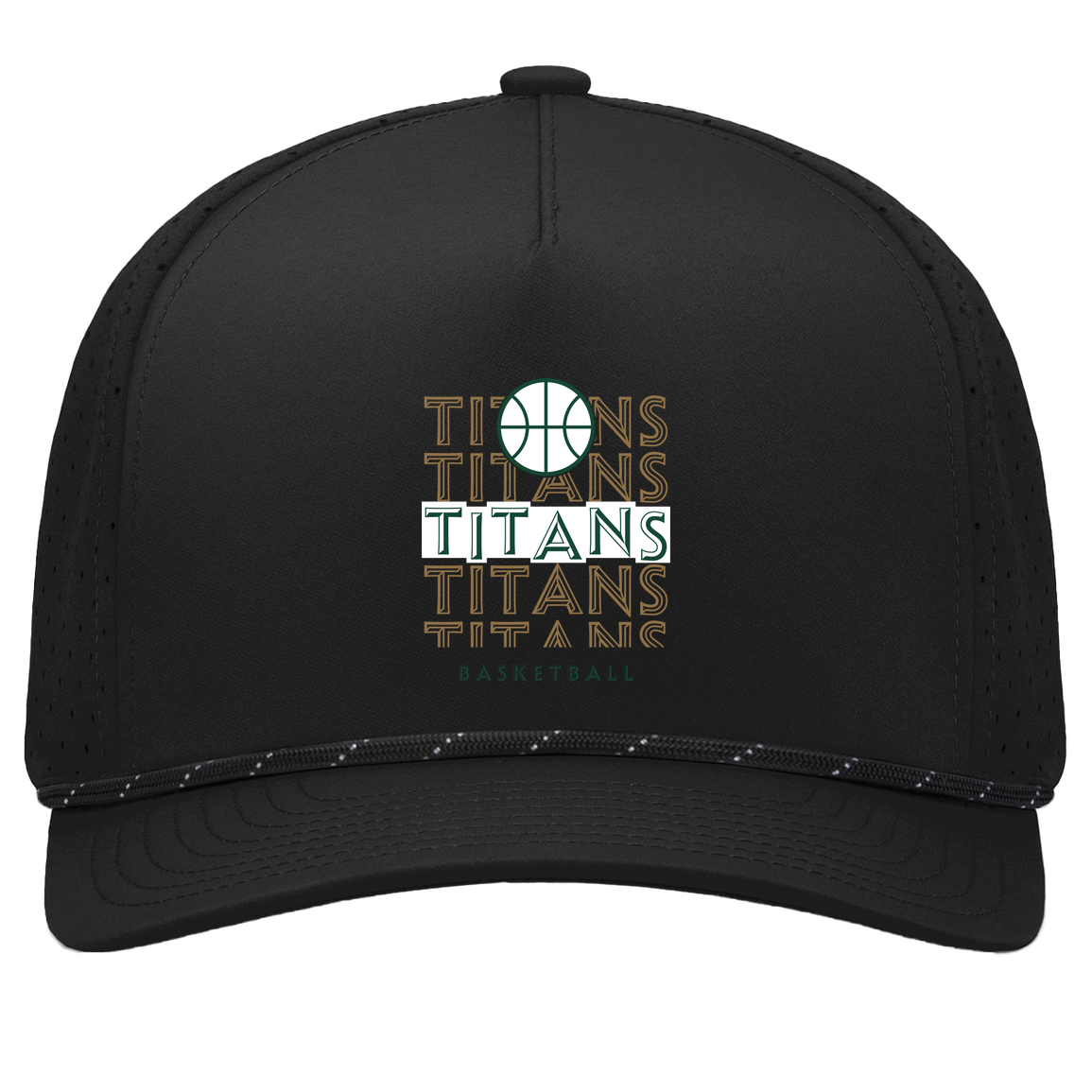 tc-titans-echo-highlight-pacific-headwear-weekender-perforated-snapback-cap — Black/Black — Front — source sha256 0e4a5b639094cbdf6ea356beda4c952e1497e4b29fb86ad39cf4442cc3dbc06e — Color position 1