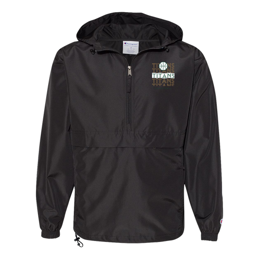 tc-titans-echo-highlight-champion-unisex-packable-anorak-jacket — Black — Front — source sha256 19a00b5869f3446f1535c2c9e63be030fcf3f54d13498444bae773c13afef1b3 — Color position 1