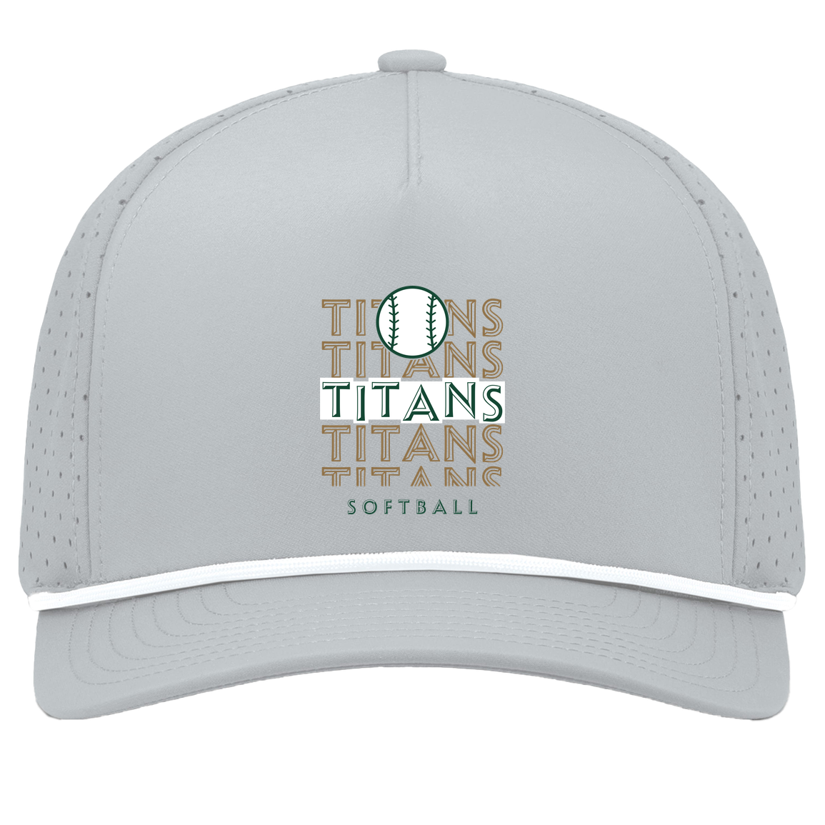 tc-titans-echo-highlight-2-pacific-headwear-weekender-perforated-snapback-cap — Silver/White — Front — source sha256 002c1c7277a36429ac5d6076aaeec137def3e5252fe23d11c9736377efd6e71b — Color position 5