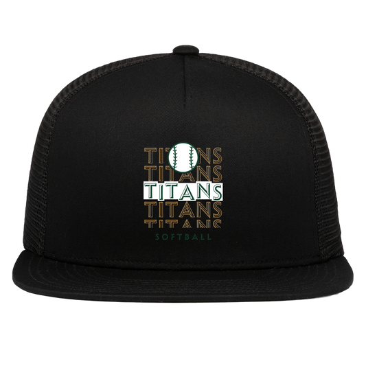 tc-titans-echo-highlight-2-pacific-headwear-d-series-5-panel-trucker-snapback-cap — Black — Front — source sha256 3e496ab3e4b2ad340e4d5c1360f0fed584c54207105443975bc3b72bb2a95c07 — Color position 1