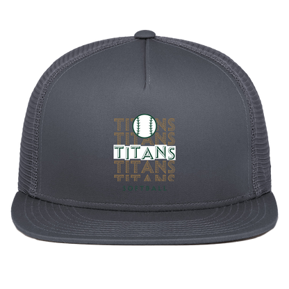 tc-titans-echo-highlight-2-pacific-headwear-d-series-5-panel-trucker-snapback-cap — Graphite — Front — source sha256 561f4e1fc77d267cf1adea318a8716059b984e4c0efafa9a93e020dc57744854 — Color position 3