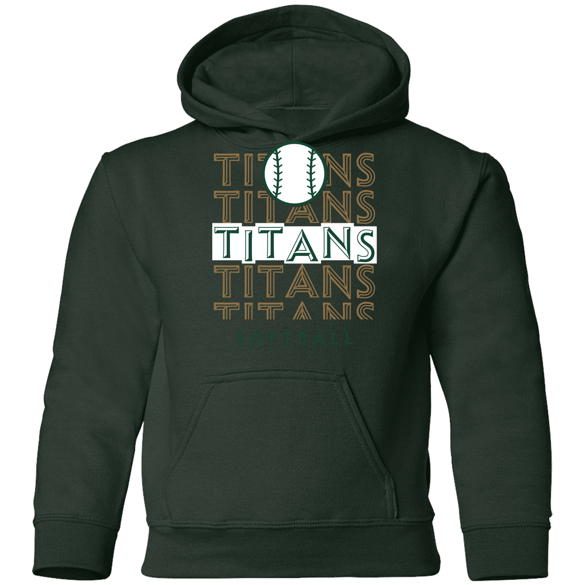 tc-titans-echo-highlight-2-gildan-youth-pullover-hoodie — Forest Green — Front — source sha256 86b499591eea53cffa416cef137c2088ca2bd597f7c72fcf1e933c13708c5076 — Color position 5