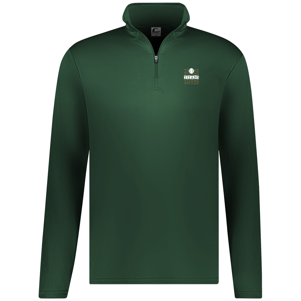 tc-titans-echo-highlight-2-c2-mens-1-4-zip-pullover — Dark Green — Front — source sha256 8dae202637f6aa7cc2346f124666c306af85fd050358c16fd55e2e5de9c05903 — Color position 5