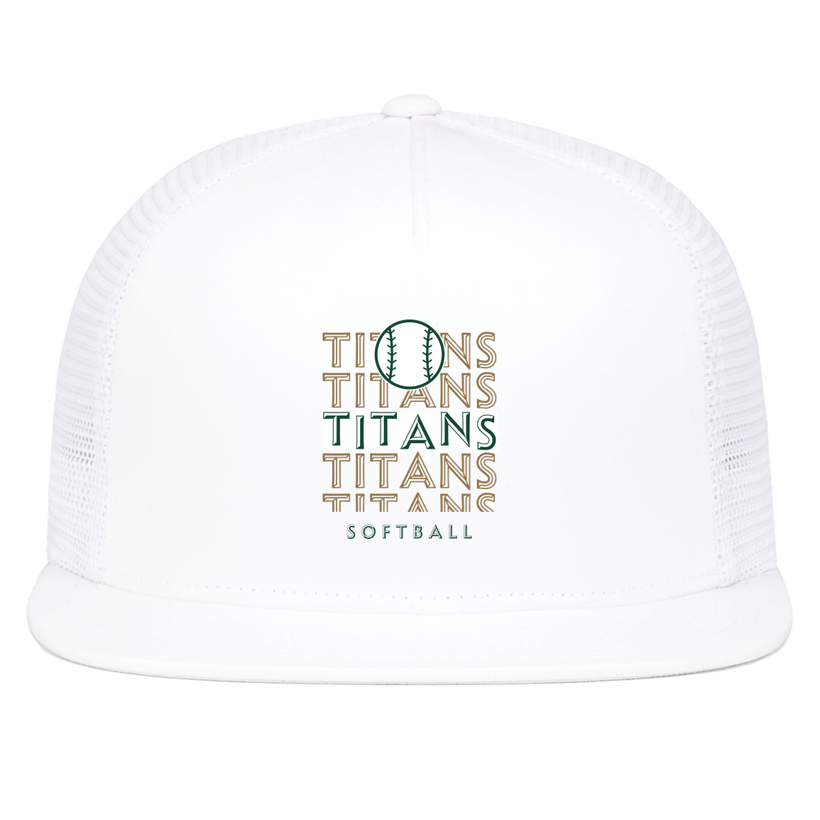 tc-titans-echo-highlight-2-pacific-headwear-d-series-5-panel-trucker-snapback-cap — White — Front — source sha256 a8c14b574e829c77cf1139e386be8cb2b07dcf0c5de2555a15092aa7331ecd88 — Color position 5