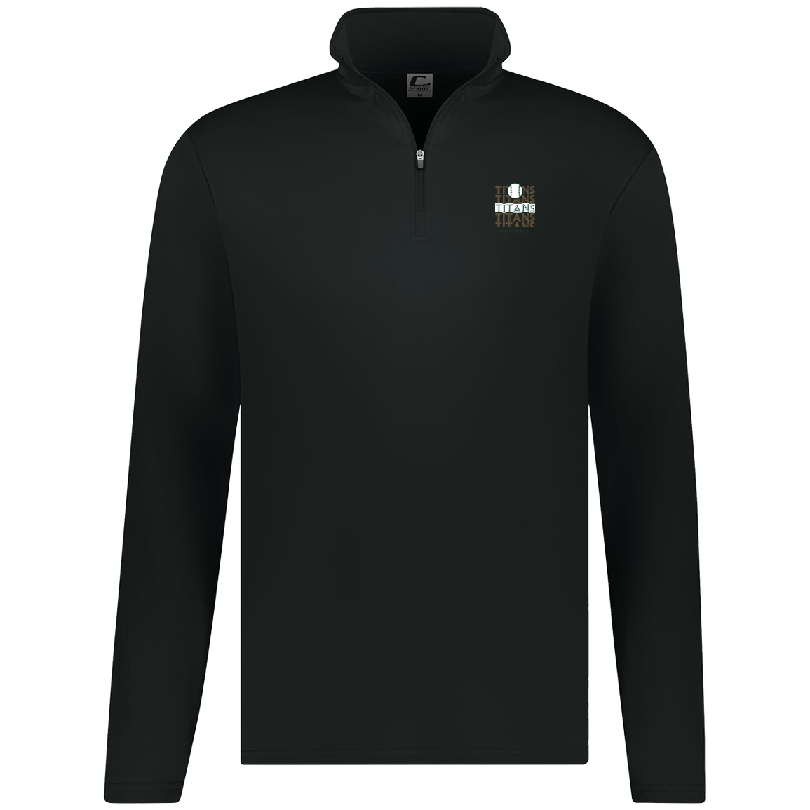 tc-titans-echo-highlight-2-c2-mens-1-4-zip-pullover — Black — Front — source sha256 b7cf5b3e0784a3859ba90cf2f29e408430daf498be4903c4e42f326013d1ef33 — Color position 1