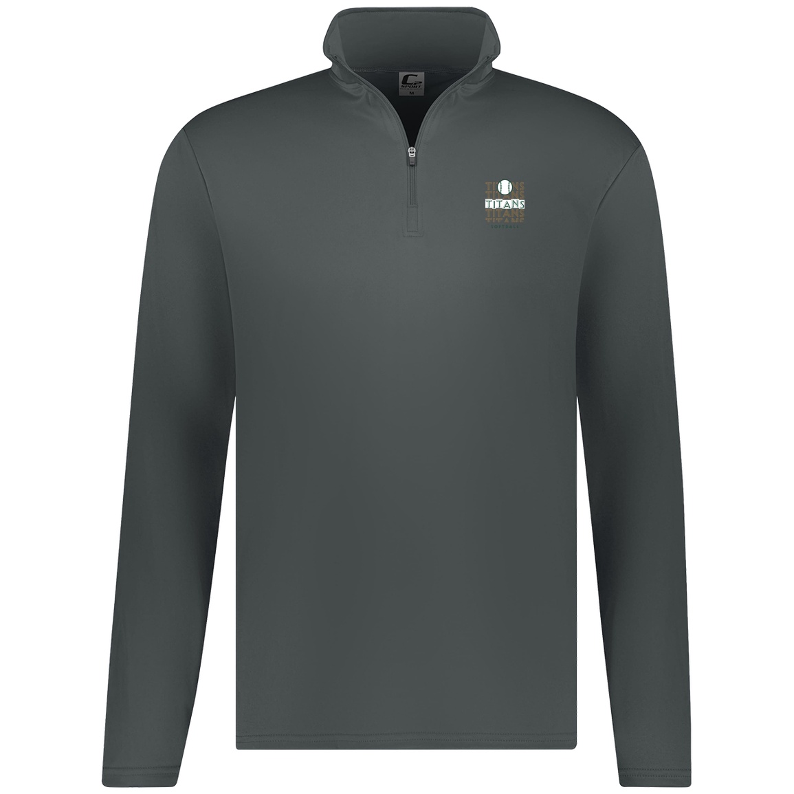 tc-titans-echo-highlight-2-c2-mens-1-4-zip-pullover — Graphite — Front — source sha256 b9bd69f973023495c2679b53b6ffa75079f6d8b8f6a968035619aab8ae91acad — Color position 4