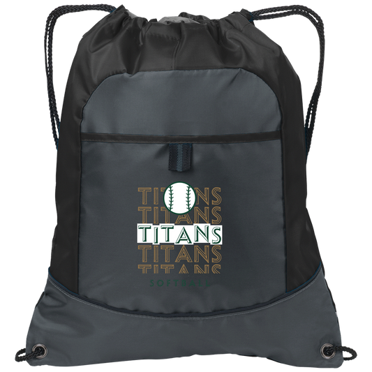 tc-titans-echo-highlight-2-port-authority-pocket-cinch-pack — Deep Smoke/Black — Front — source sha256 d79cf15f0b0ce09531e646a1e7f342fc39e0ed226230d0767e2a5ed1d140abcd — Color position 1