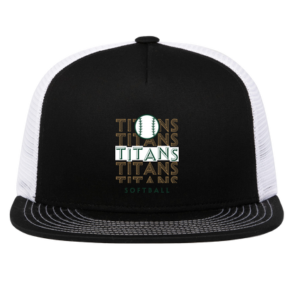 tc-titans-echo-highlight-2-pacific-headwear-d-series-5-panel-trucker-snapback-cap — Black/White — Front — source sha256 d9470c0ddcb4714a029f15d5ee408d25d46b2c15993fcaffe35b92d73705c3ac — Color position 2