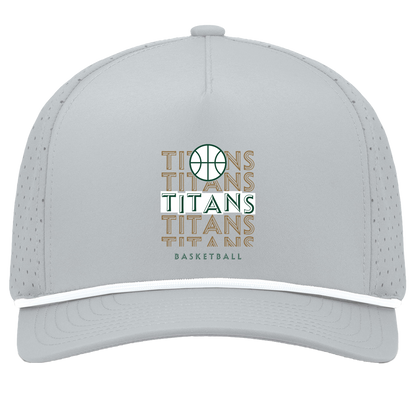 tc-titans-echo-highlight-pacific-headwear-weekender-perforated-snapback-cap — Silver/White — Front — source sha256 6ada65bbe085350c15f558ffbe264903a91f3e55bebdc9624975972f332143dc — Color position 5