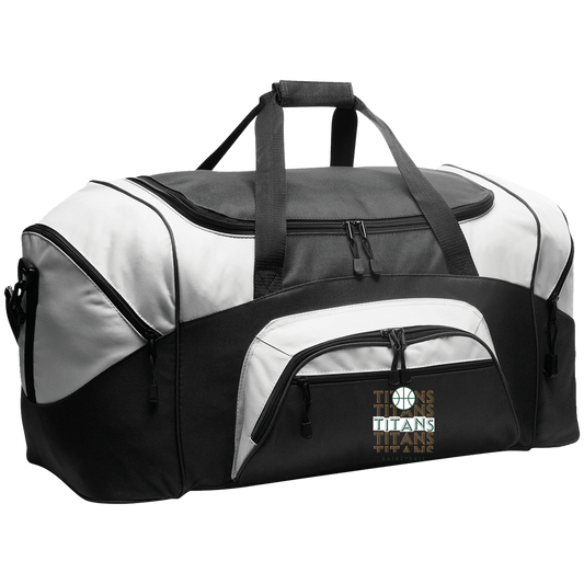 tc-titans-echo-highlight-port-company-sport-duffel — Black/Gray — Front — source sha256 8c1ac4775176d35c4ae74250426a6de2ae4b39c52231a75da91e322bec7f5bc3 — Color position 1