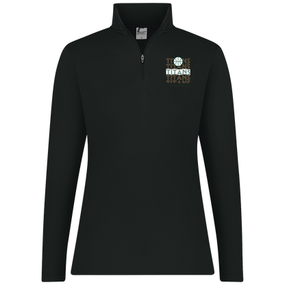 tc-titans-echo-highlight-c2-womens-1-4-zip-pullover — Black — Front — source sha256 9b45f2cc09de7a59de1108d7756b6ce2f0d4194905bde85a8e26a023961d10b8 — Color position 1