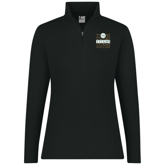 tc-titans-echo-highlight-c2-womens-1-4-zip-pullover — Black — Front — source sha256 9b45f2cc09de7a59de1108d7756b6ce2f0d4194905bde85a8e26a023961d10b8 — Color position 1