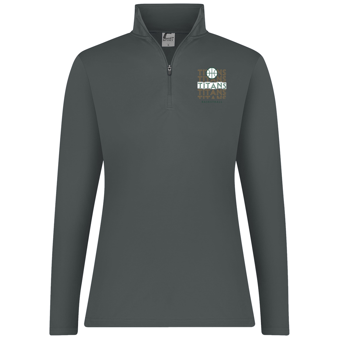 tc-titans-echo-highlight-c2-womens-1-4-zip-pullover — Graphite — Front — source sha256 a49b48899edde6a62eaad655c3ac542980aeb278bcfd0265b20dcac6cfc7801e — Color position 4
