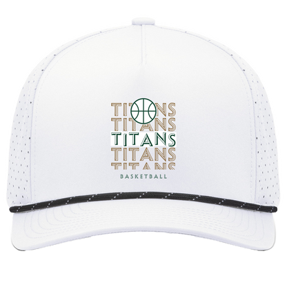 tc-titans-echo-highlight-pacific-headwear-weekender-perforated-snapback-cap — White/Black — Front — source sha256 bc79342e41f458de1754d9cf386bc840b6075e7d6abe0591d4368d7d623a443b — Color position 7