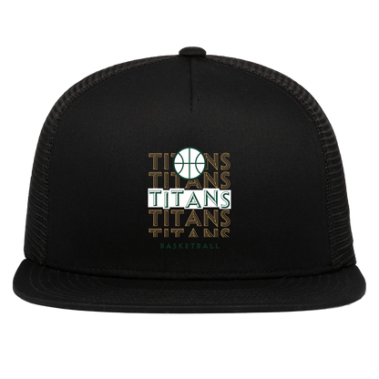 tc-titans-echo-highlight-pacific-headwear-d-series-5-panel-trucker-snapback-cap — Black — Front — source sha256 eab4e5cffdf925b03c236d930ac69383e0562fdc3fba3734598d63337ddf6669 — Color position 1