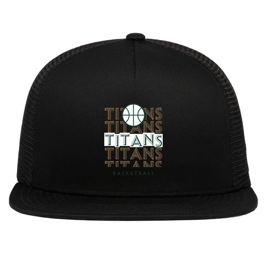 tc-titans-echo-highlight-pacific-headwear-d-series-5-panel-trucker-snapback-cap — Black — Front — source sha256 eab4e5cffdf925b03c236d930ac69383e0562fdc3fba3734598d63337ddf6669 — Color position 1