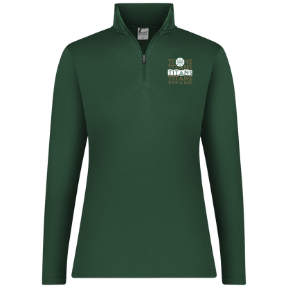 tc-titans-echo-highlight-c2-womens-1-4-zip-pullover — Dark Green — Front — source sha256 fb74e83c9e392533a267467e72c450e625a2439f8fc99f823d0b9ac9d587f628 — Color position 5