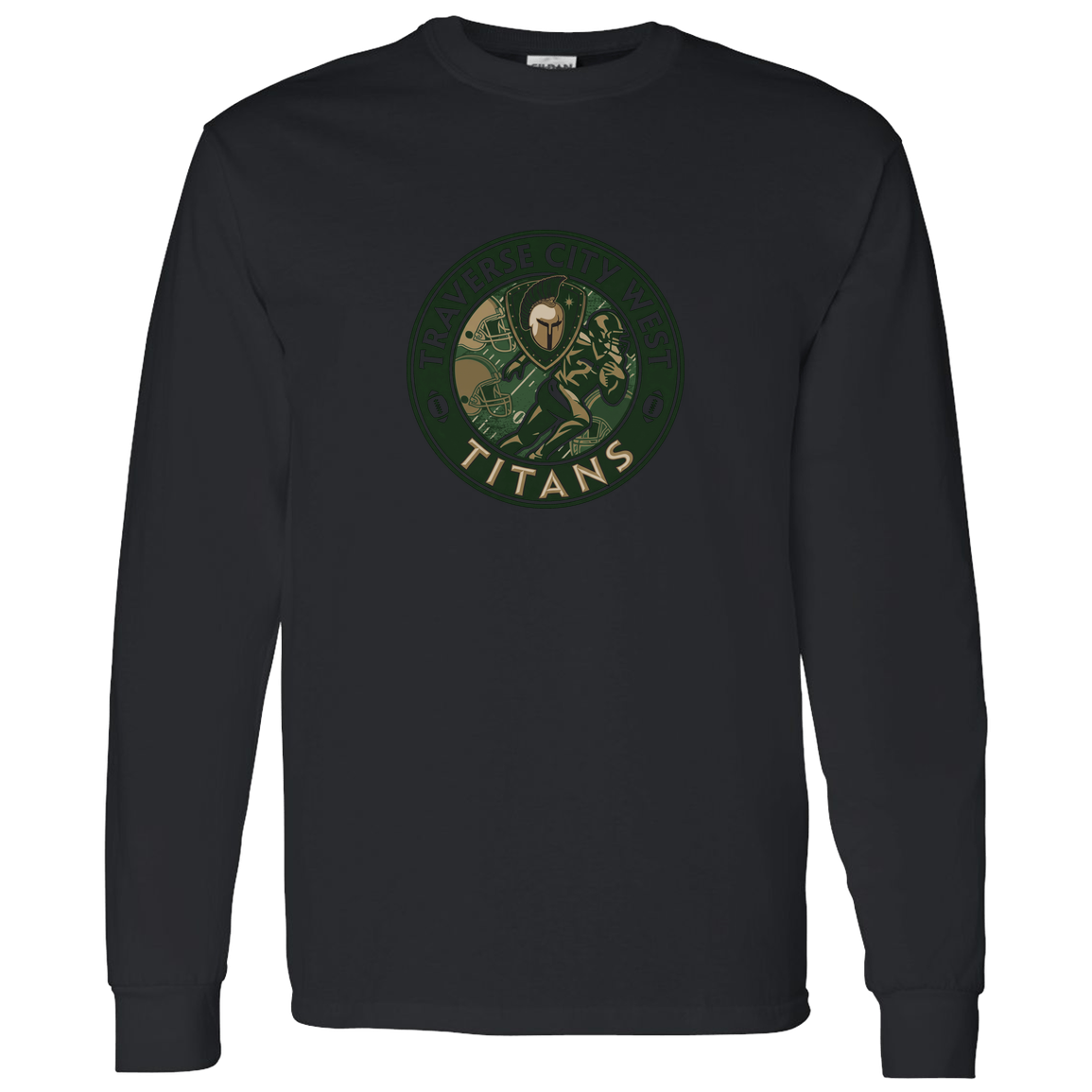 tc-titans-football-breakaway-gildan-ls-t-shirt-5-3-oz — Black — Front — source sha256 23d39f801666af7405523d20303b82c39d60f9aa68756edaae162b3c2bc4df7b — Color position 4