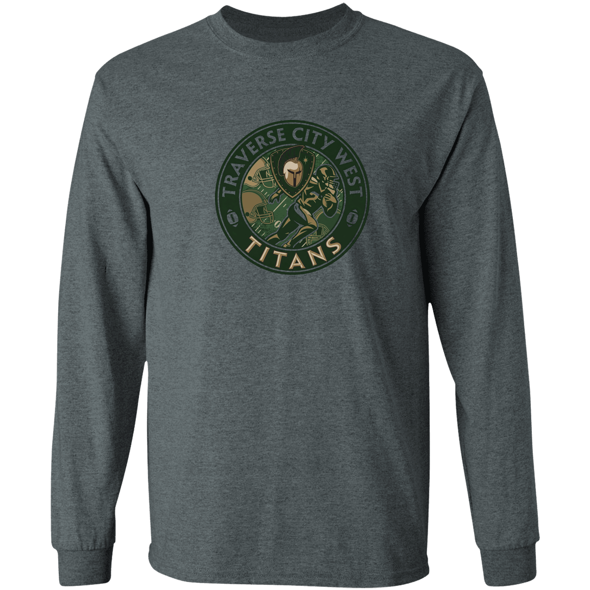 tc-titans-football-breakaway-gildan-ls-t-shirt-5-3-oz — Dark Heather — Front — source sha256 28493d326c2a52e9341a900641ff8815a021d6c5b0a9ebbbfefbfc6a775f67ed — Color position 2