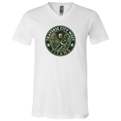 tc-titans-football-breakaway-bella-canvas-unisex-jersey-ss-v-neck-t-shirt — White — Front — source sha256 2b1caf2bc8941337a15782e3baaaad3b62d83517f913d8539cdf254d1601779a — Color position 1