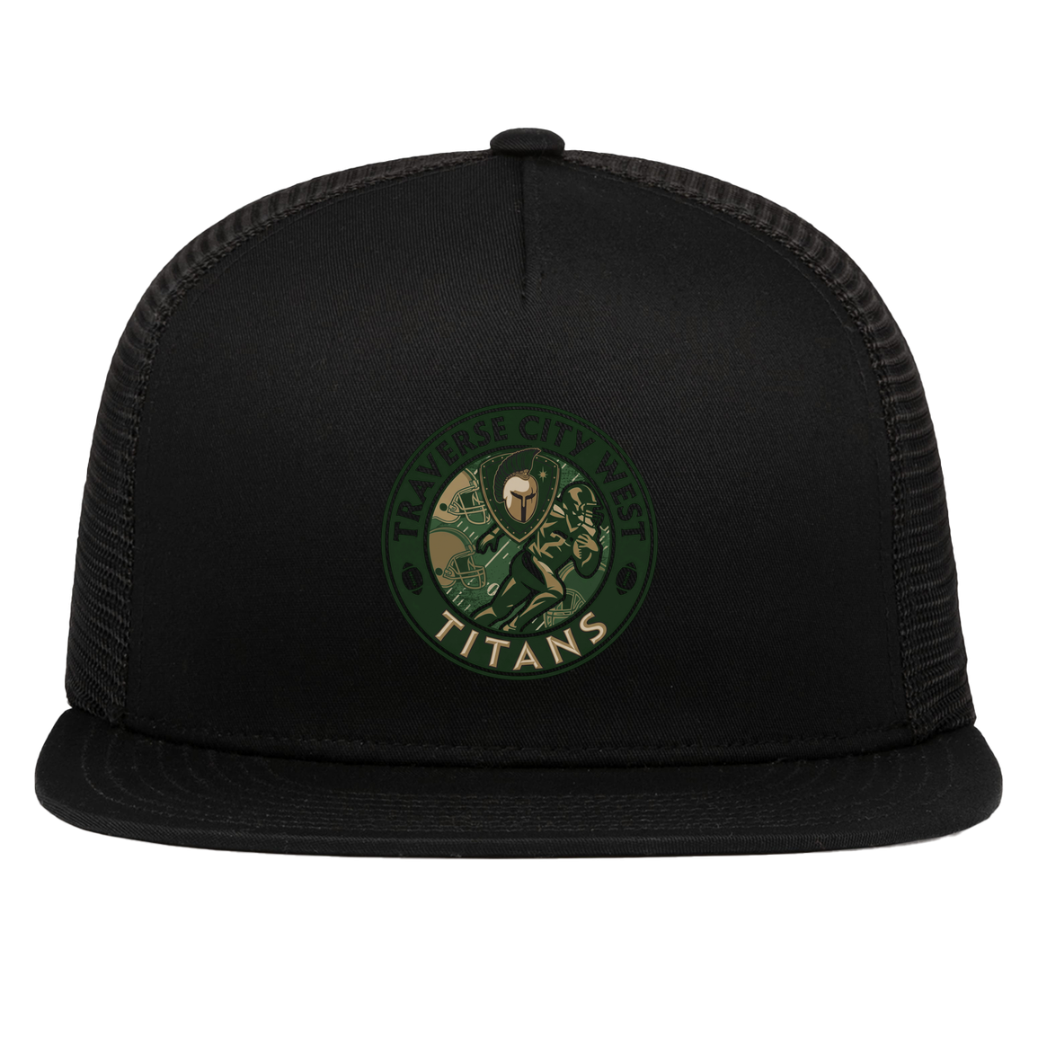 tc-titans-football-breakaway-pacific-headwear-d-series-5-panel-trucker-snapback-cap — Black — Front — source sha256 32383a6966ee734d3b5277460d6ac15965f65f019c33c1ada8644acec71e9892 — Color position 1