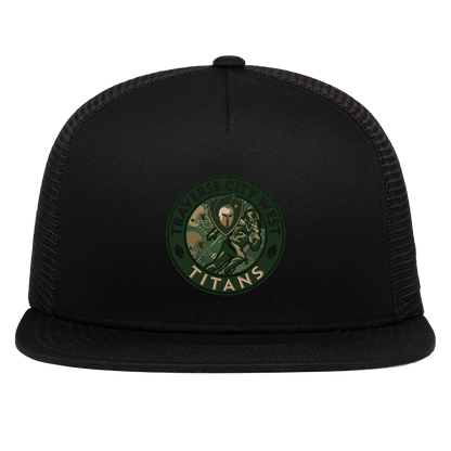 tc-titans-football-breakaway-pacific-headwear-d-series-5-panel-trucker-snapback-cap — Black — Front — source sha256 32383a6966ee734d3b5277460d6ac15965f65f019c33c1ada8644acec71e9892 — Color position 1