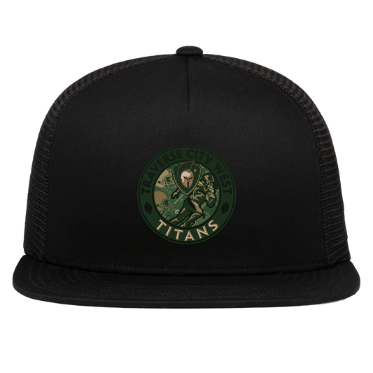 tc-titans-football-breakaway-pacific-headwear-d-series-5-panel-trucker-snapback-cap — Black — Front — source sha256 32383a6966ee734d3b5277460d6ac15965f65f019c33c1ada8644acec71e9892 — Color position 1