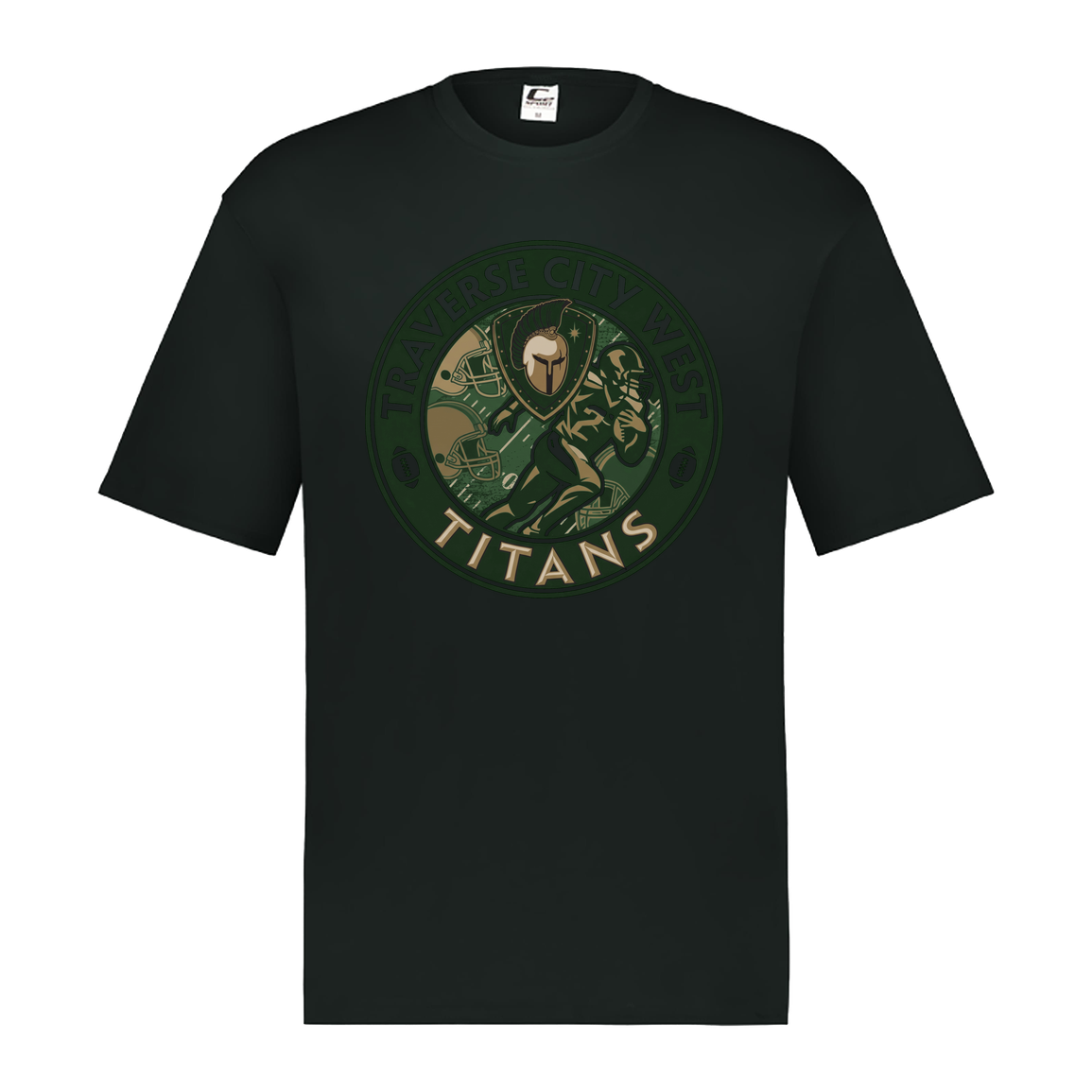 tc-titans-football-breakaway-c2-mens-performance-short-sleeve-tee — Black — Front — source sha256 44d2ba778c8d56cfad6d3d9d01f89b13bd3767d4dcc7a16fa359b462e53e9433 — Color position 1
