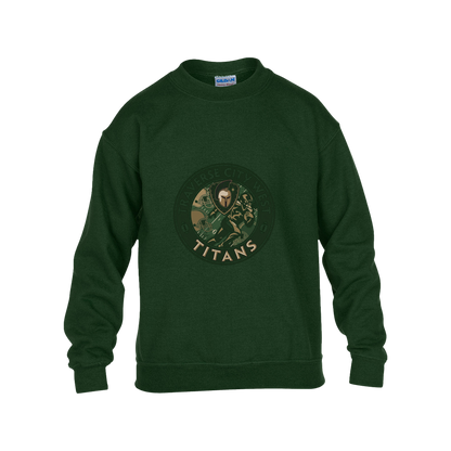 tc-titans-football-breakaway-gildan-kids-heavy-blend-fleece-crew — Forest Green — Front — source sha256 48b9ec8e7cacc6f6e94d42775033774c06cf8591986f00f97deb14ed6c1ac561 — Color position 5