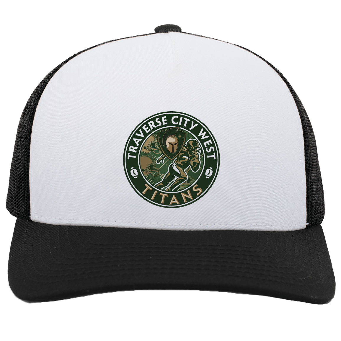 tc-titans-football-breakaway-pacific-headwear-5-panel-trucker-snapback-cap — White/Black — Front — source sha256 620ce0fadbd8d9f06924b9e393777d8f925b9fb5e99f4e4100cd53c942c7cf28 — Color position 5