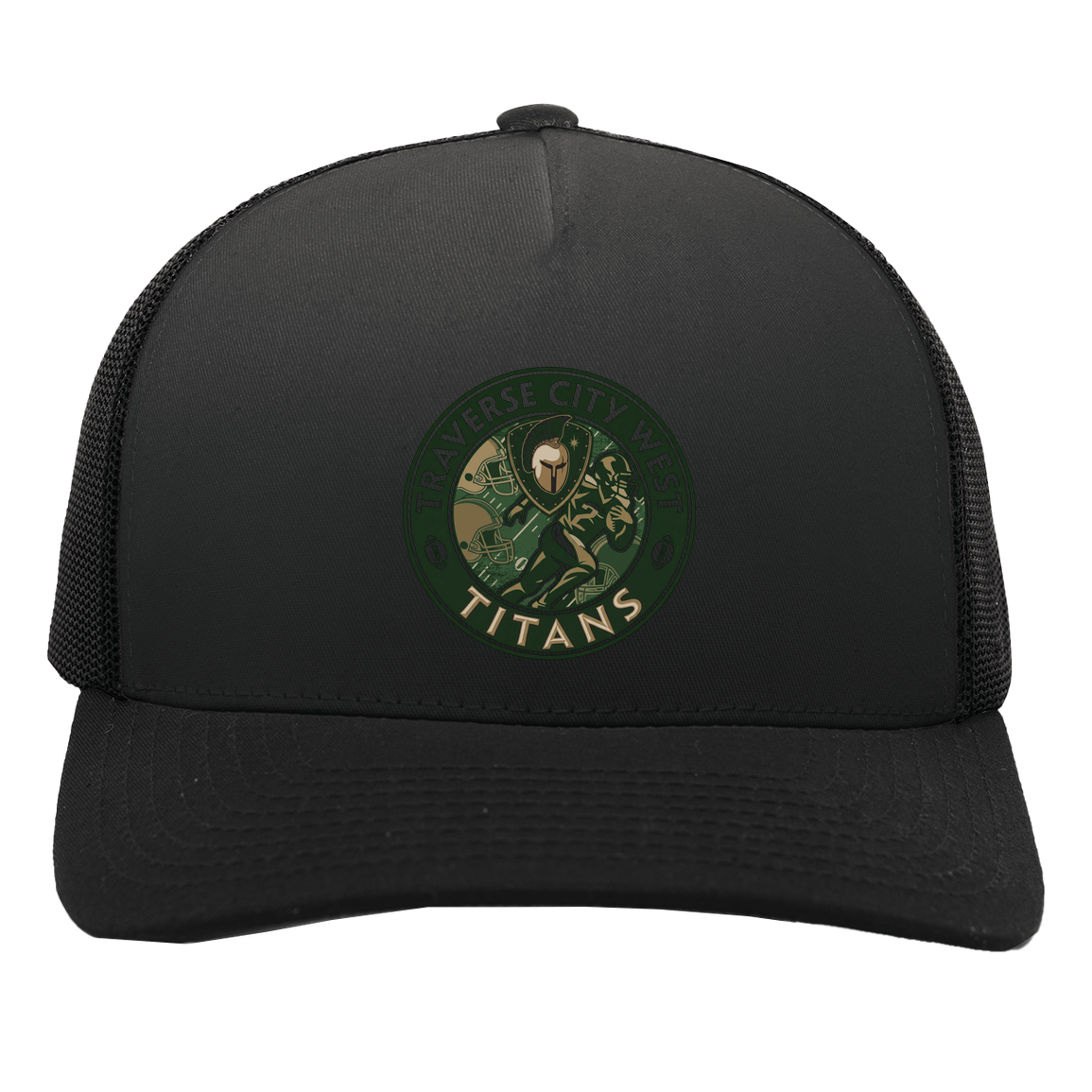 tc-titans-football-breakaway-pacific-headwear-5-panel-trucker-snapback-cap — Black/Black — Front — source sha256 95c4bb6f0f0d87e46182a27c4558fc609f6f7af869fb48946b3c984cfd002161 — Color position 3