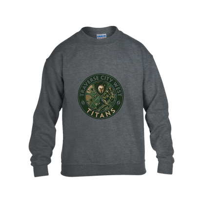 tc-titans-football-breakaway-gildan-kids-heavy-blend-fleece-crew — Dark Heather — Front — source sha256 ade810e50f8e89a972a3de9c65ce85e532f1c2b5b95ace71d8acede6a2f13fac — Color position 2