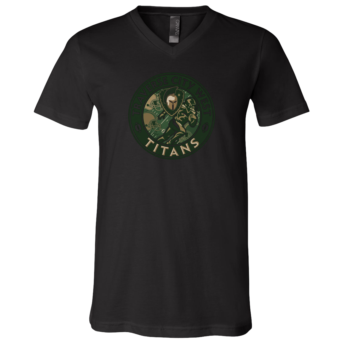 tc-titans-football-breakaway-bella-canvas-unisex-jersey-ss-v-neck-t-shirt — Black — Front — source sha256 d726462dd5f0d8e3039e7e28c1133c9be1395be23b4e99894ee452e2045f7685 — Color position 2