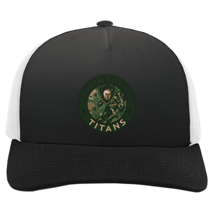 tc-titans-football-breakaway-pacific-headwear-5-panel-trucker-snapback-cap — Black/White — Front — source sha256 ea3ca890c0b448ed1feb24a38a97f93ceee60190f326c2b7df831fb83a736fd7 — Color position 4