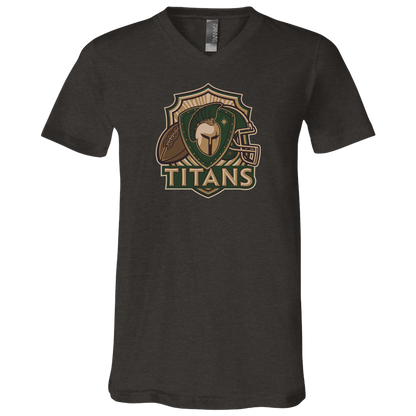 tc-titans-football-crest-v2-bella-canvas-unisex-jersey-ss-v-neck-t-shirt — Dark Grey Heather — Front — source sha256 0dc1ef8bd4f55d091071a3a0e4a94d409cd995878c26d7cfa18334bea4ea6471 — Color position 3