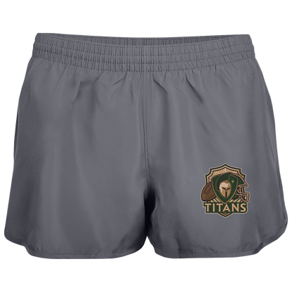 tc-titans-football-crest-v2-augusta-ladies-wayfarer-running-shorts — Graphite — Front — source sha256 18f62f544130d258c30b9df30b2cd69edf1ee2bf724054528ff0c33b500c5357 — Color position 2