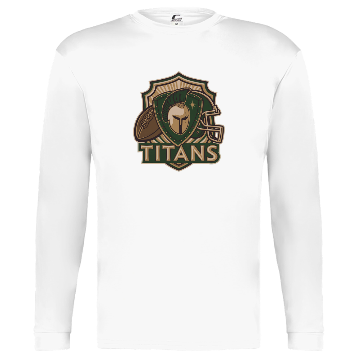 tc-titans-football-crest-v2-c2-kids-performance-long-sleeve-tee — White — Front — source sha256 876f093ce4ab8c4fa86b0fdfd5b816b03dd6077e821f82ed6a6f3280b7e14d27 — Color position 4