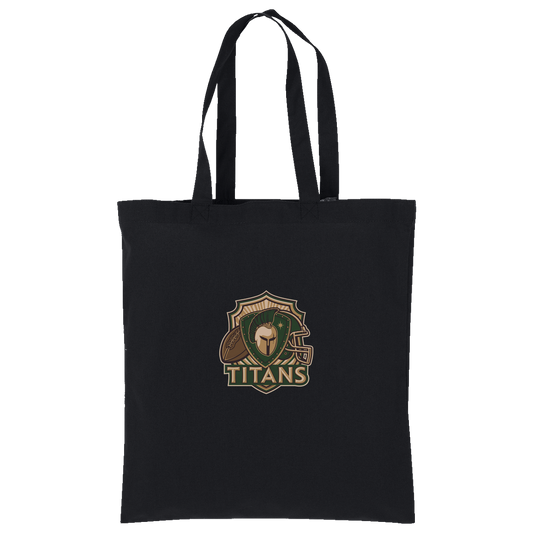tc-titans-football-crest-v2-port-authority-core-cotton-tote — Deep Black — Front — source sha256 921f72d1b60cea8d59e25b884dfb35b9eaa5af176a71a1e409450e9d5d3c16ab — Color position 1