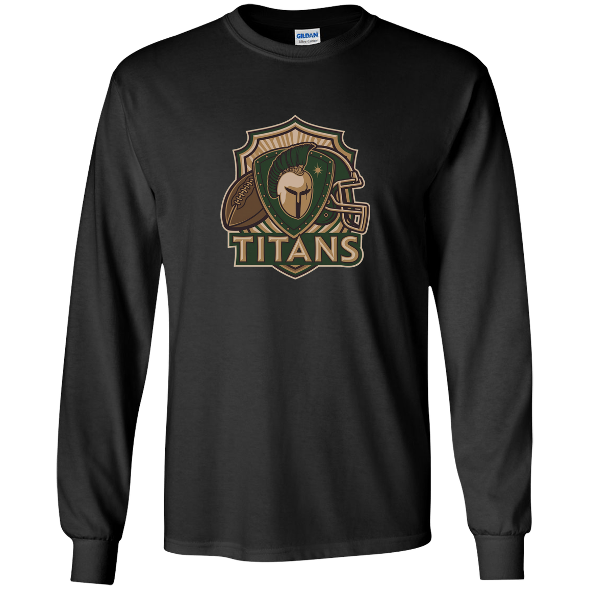 tc-titans-football-crest-v2-gildan-youth-ls-t-shirt — Black — Front — source sha256 a889f921b268e4ce4079b70d2d078861e5ea6378d608149bef332e009a4cfce3 — Color position 3