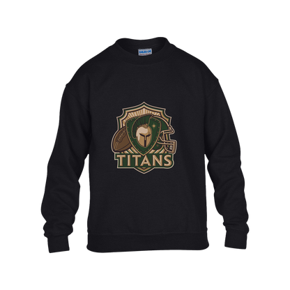 tc-titans-football-crest-v2-gildan-kids-heavy-blend-fleece-crew — Black — Front — source sha256 ac5d6022633e6e4f73ad0ab49ba86801138d991c760e518a17e5aa0a2152fc69 — Color position 1
