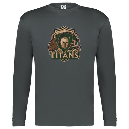 tc-titans-football-crest-v2-c2-kids-performance-long-sleeve-tee — Graphite — Front — source sha256 da952e6c2945297c2a5b3e6d2e222b17e9d5ed74ffc66591c7df308b55ee8506 — Color position 2