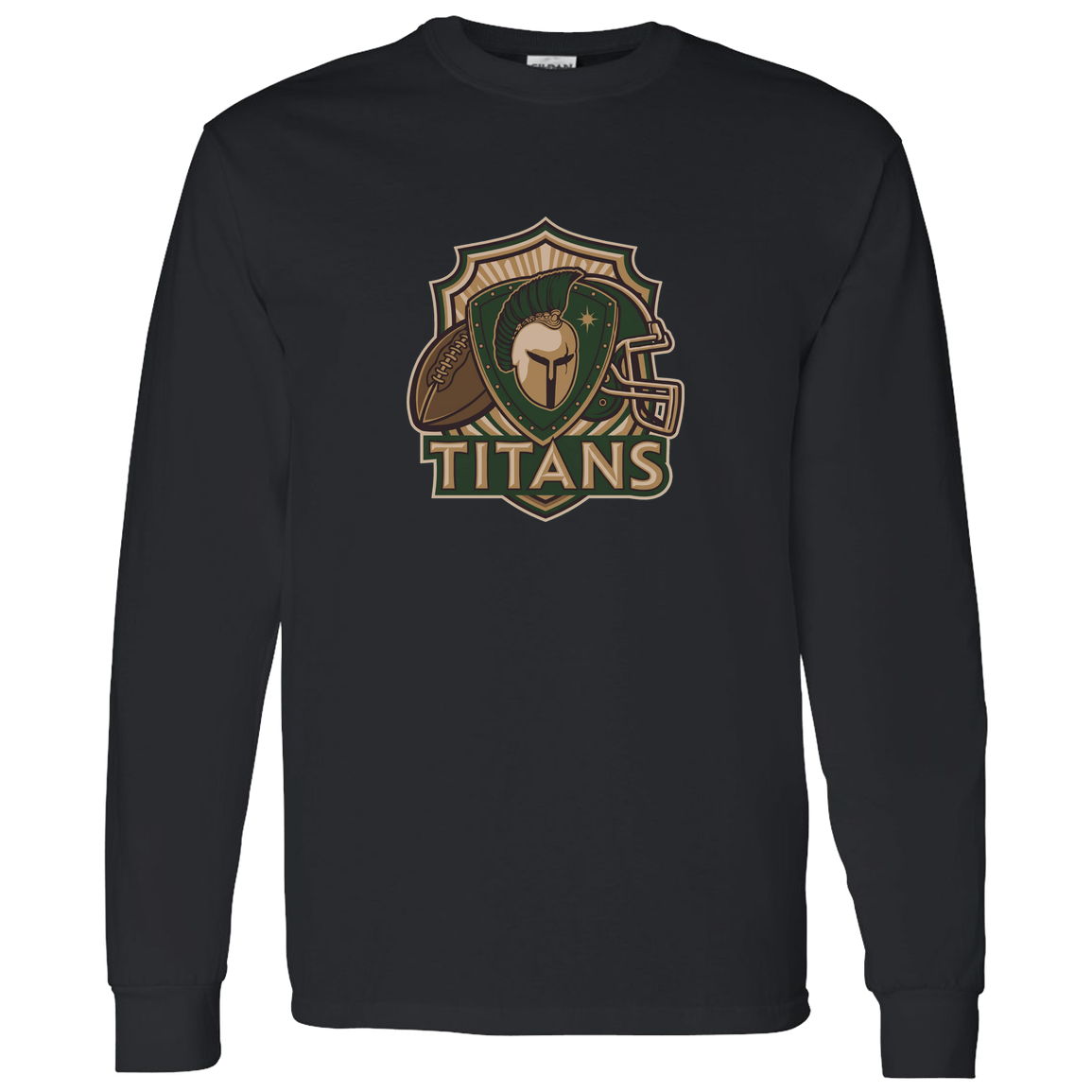tc-titans-football-crest-v2-gildan-ls-t-shirt-5-3-oz — Black — Front — source sha256 e727a4da23708f1df765b23c0a82e18b298bbcf2e3058bef897d42f4b1fc69b1 — Color position 4