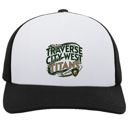 tc-titans-football-graphic-pacific-headwear-5-panel-trucker-snapback-cap — White/Black — Front — source sha256 0cff91501f46142ae34b2e53ec34aabe4aa4d7caab83cdb1377741fd15920d58 — Color position 5
