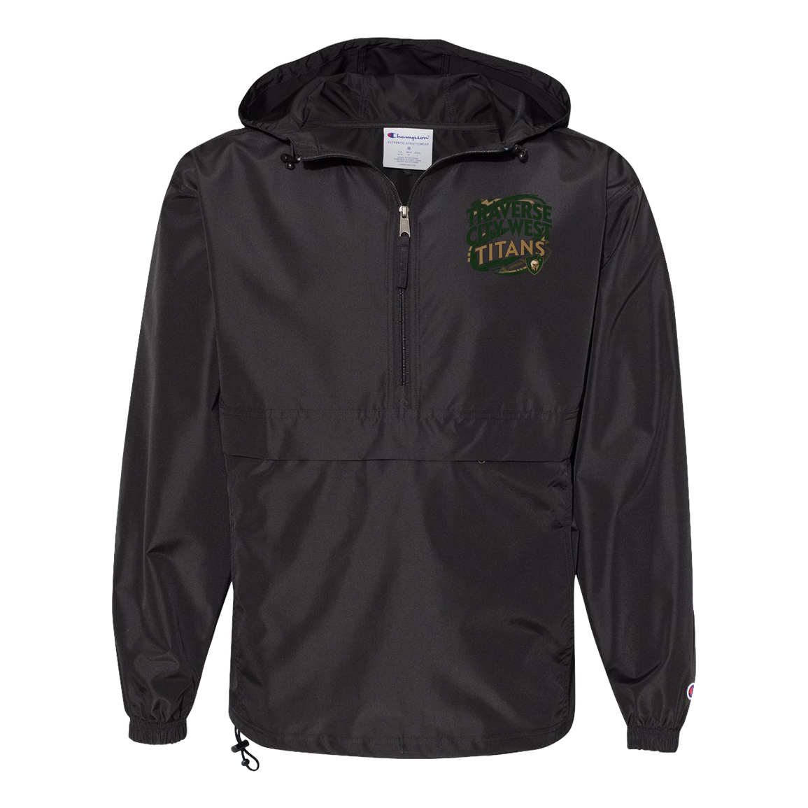 tc-titans-football-graphic-champion-unisex-packable-anorak-jacket — Black — Front — source sha256 1d470fc6275f36be5f4f17e0bf5a90d09b8bd627e21d76ea0e0dc54f0d4087fc — Color position 1