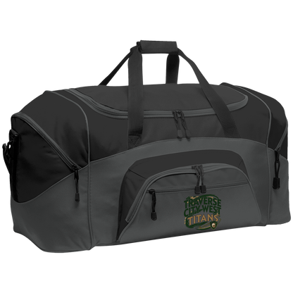 tc-titans-football-graphic-port-company-sport-duffel — Dark Charcoal/Black — Front — source sha256 538358f301245e16994591ad919d503ea5beec4dd793b2f294ad13d726d9ed75 — Color position 2
