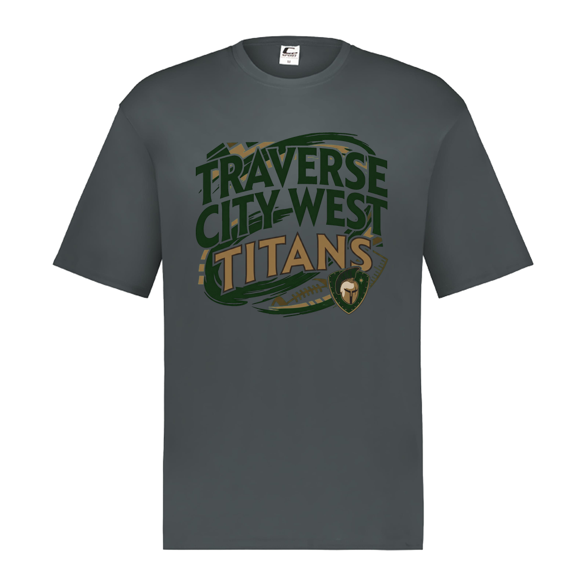 tc-titans-football-graphic-c2-mens-performance-short-sleeve-tee — Graphite — Front — source sha256 bccc8ff9407e576c33ede181a2fdc47c73c2b9a95c3e3af435d7f8259cfed211 — Color position 2
