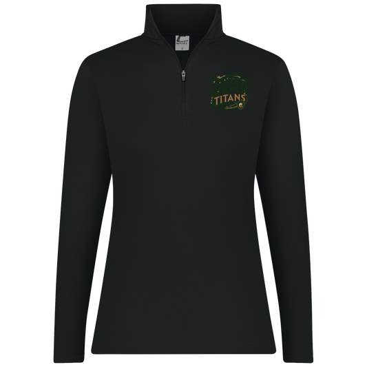 tc-titans-football-graphic-c2-womens-1-4-zip-pullover — Black — Front — source sha256 c3642e114c490a2bc0957a0a747b4e5552a09192ce015ad491f381224e3820b3 — Color position 1