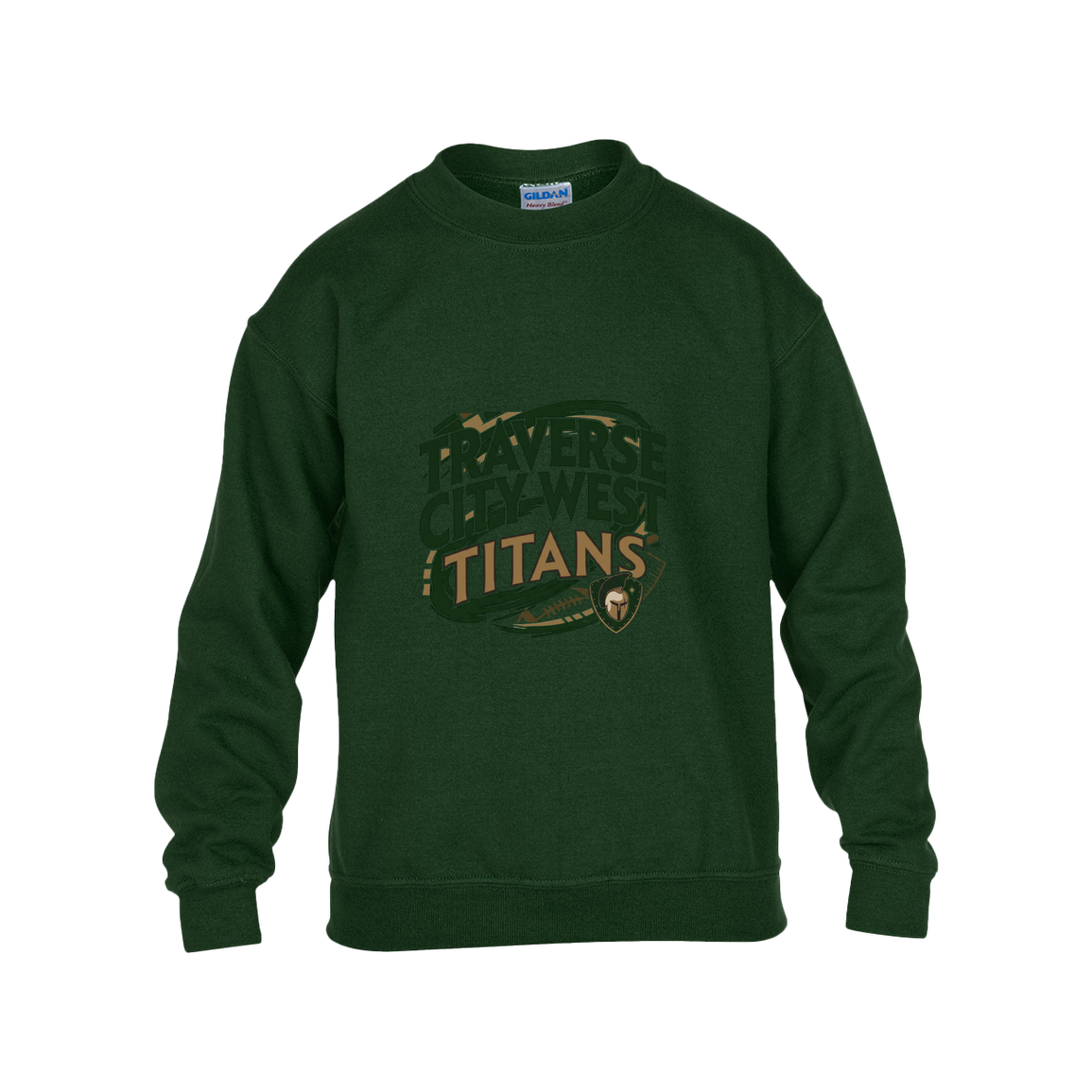 tc-titans-football-graphic-gildan-kids-heavy-blend-fleece-crew — Forest Green — Front — source sha256 c6e3131988841372638ef39ff5abe51bd6be88726966be5931f00f368ae5a26d — Color position 5